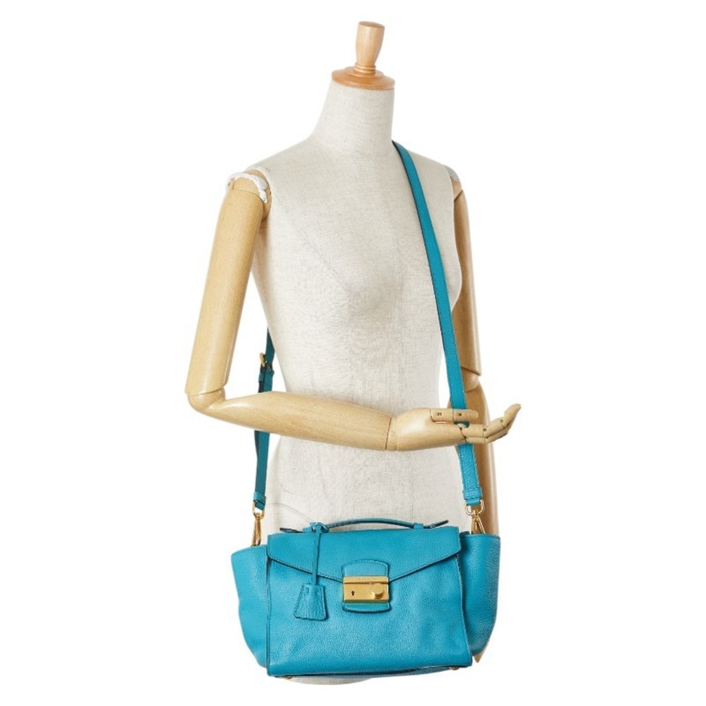 PRADA Blue Leather Shoulder Bag - Picture 10 of 10